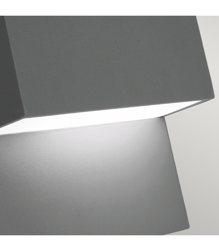 Geneve 1 Light Outdoor Up Down Wall Light Graphite IP54 E27-4