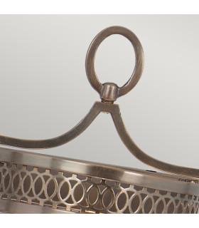 Guildhall 1 Light Indoor Candle Wall Light Dark Bronze E14-2