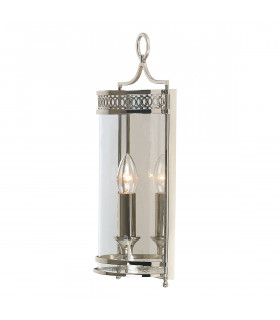 Guildhall 1 Light Indoor Candle Wall Light Polished Nickel E14-1