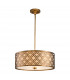 Arabella 3 Light Large Round Ceiling Duo-Mount Pendant Gold E27-1