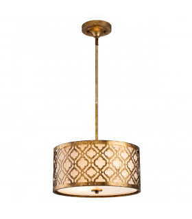 Arabella 2 Light Medium Round Ceiling Duo-Mount Pendant Gold E27-1