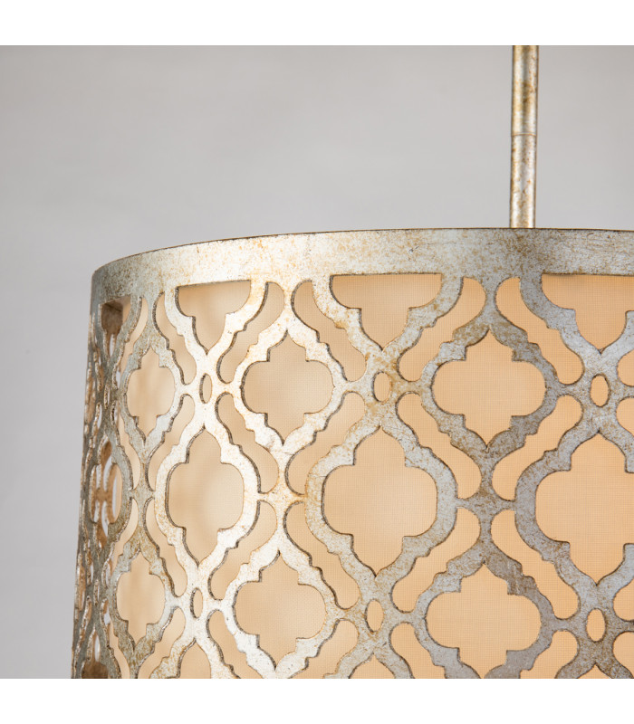 Arabella 2 Light Medium Round Ceiling Duo-Mount Pendant Gold E27-2