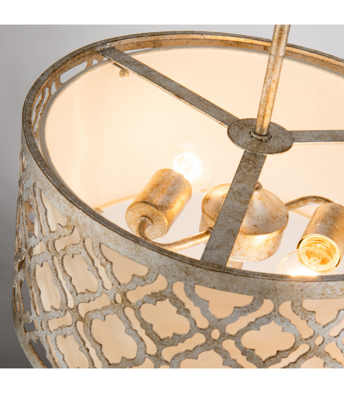 Arabella 2 Light Medium Round Ceiling Duo-Mount Pendant Gold E27-3