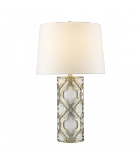 Arabella 1 Light Table Lamp Silver E27-1