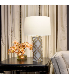 Arabella 1 Light Table Lamp Silver E27-2
