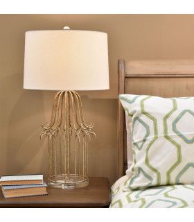 Stella 1 Light Table Lamp Gold E27-2