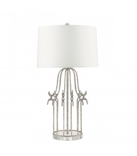 Stella 1 Light Table Lamp Silver E27-1