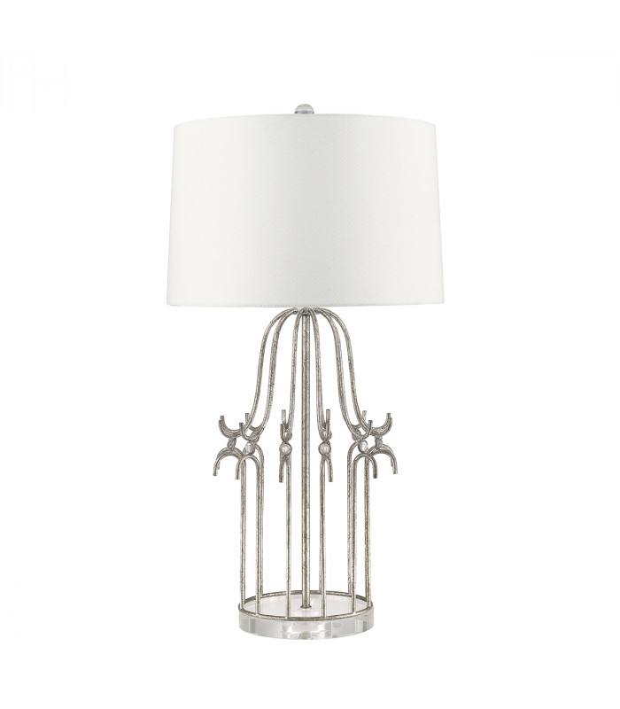 Stella 1 Light Table Lamp Silver E27-1