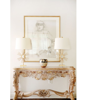 Sun King 1 Light Table Lamp Gold E27-2