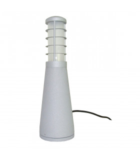 Beta Aluminium 4-Ring Bollard Matt Silver IP54-1