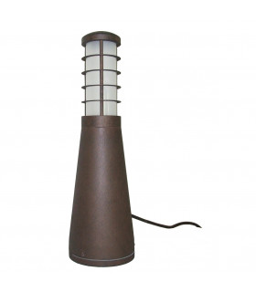 Beta Aluminium 4-Ring Bollard Aged Iron IP54-1