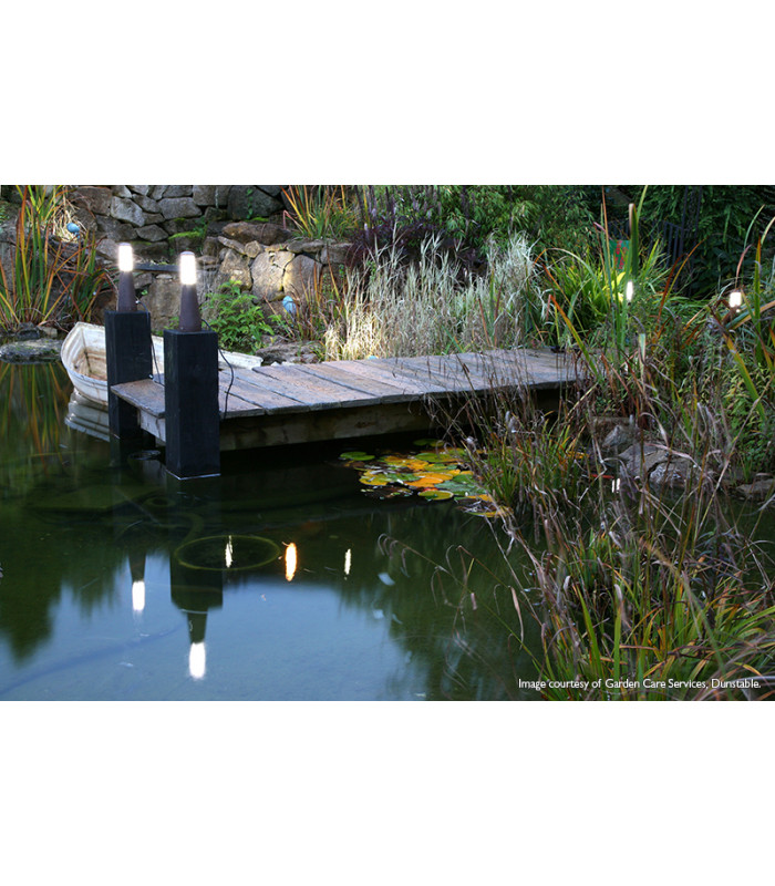 Beta Aluminium Plain Bollard Aged Iron IP54-6
