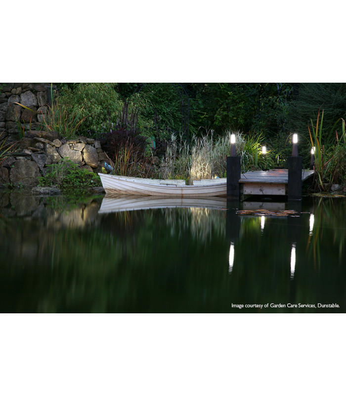Beta Aluminium Plain Bollard Aged Iron IP54-7
