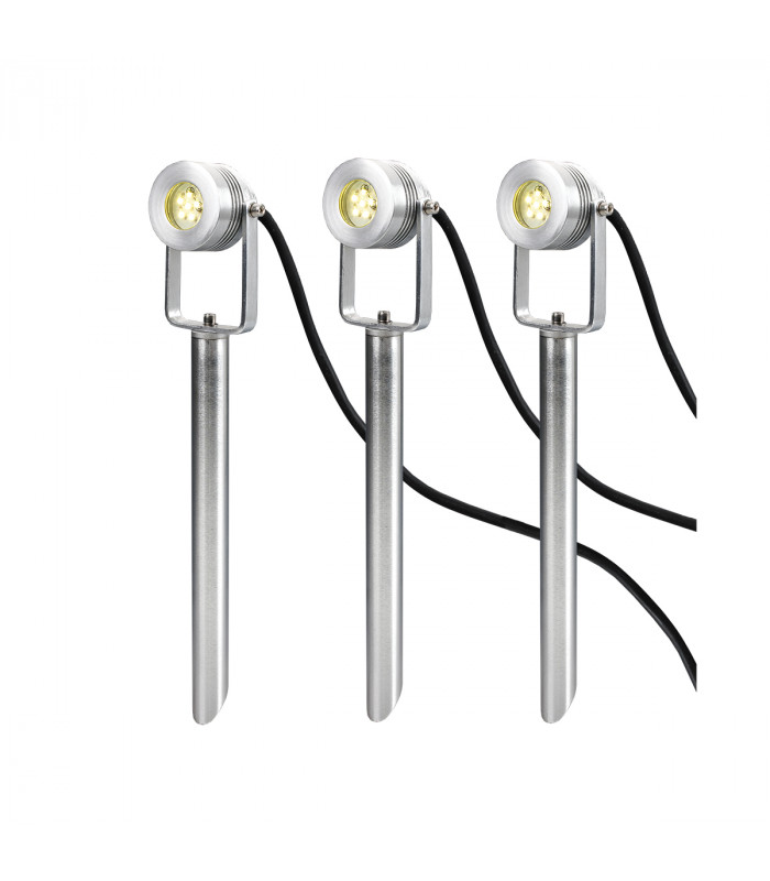 Spennymoor Starter kit including 3 x 12V Spotlights 3 x Spikes 6m cable & 12V Transformer IP54-1