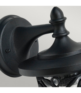 Burford 1 Light Outdoor Wall Lantern Light Black IP44 E27-2
