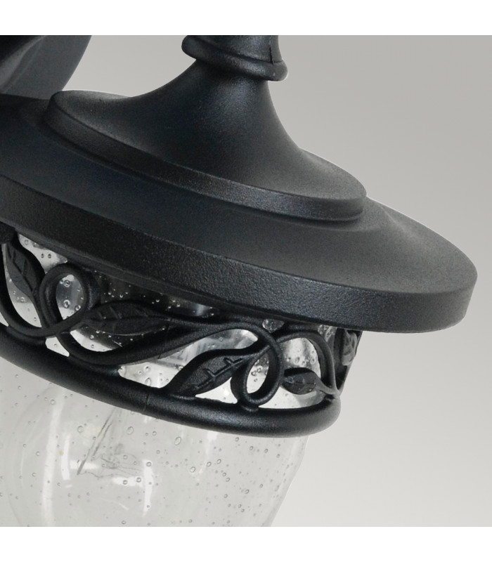 Burford 1 Light Outdoor Wall Lantern Light Black IP44 E27-3