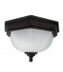 Fairford 2 Light Bathroom Flush Ceiling Lantern Bronze IP44 E27-1