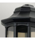 Newbury 1 Light Outdoor Wall Half Lantern Light Black IP44 E27-2