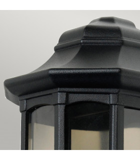 Newbury 1 Light Outdoor Wall Half Lantern Light Black IP44 E27-2