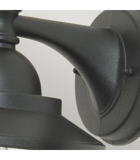 Sandown 1 Light Outdoor Wall Lantern Light Black IP44 E27-2