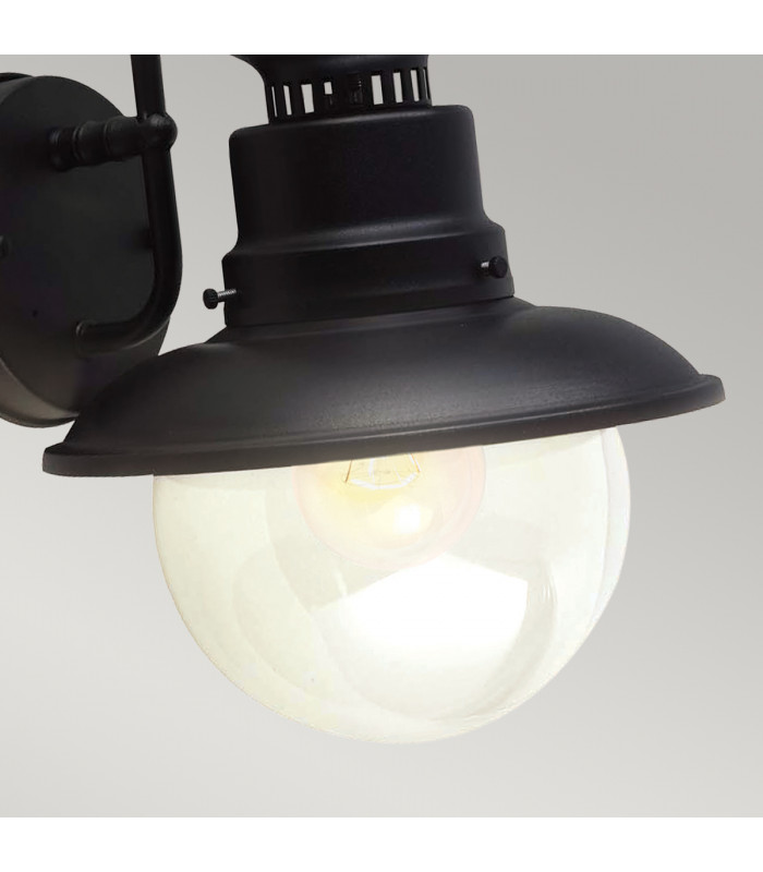Shipston 1 Light Outdoor Wall Lantern Light Black E27-2