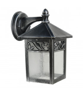 Winchcombe 1 Light Outdoor Wall Lantern Light Black Silver IP44 E27-1