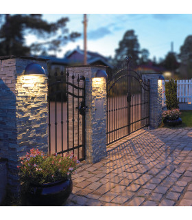 Halden Outdoor Down Wall Light Graphite IP65 E27-2