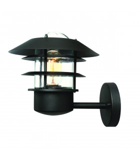 Helsingor 1 Light Outdoor Coastal Wall Lantern Light Black IP44 E27-1