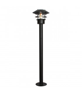Helsingor 1 Light Outdoor Coastal Bollard Lantern Black IP44 E27-1