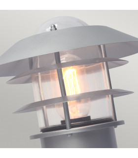 Helsingor 1 Light Outdoor Pedestal Lantern Silver 304 Ss IP44 E27-2
