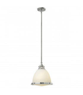 Amelia 1 Light Medium Dome Ceiling Pendant Chrome E27-1