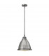 Amelia 1 Light Medium Dome Ceiling Pendant Polished Antique Nickel E27-1