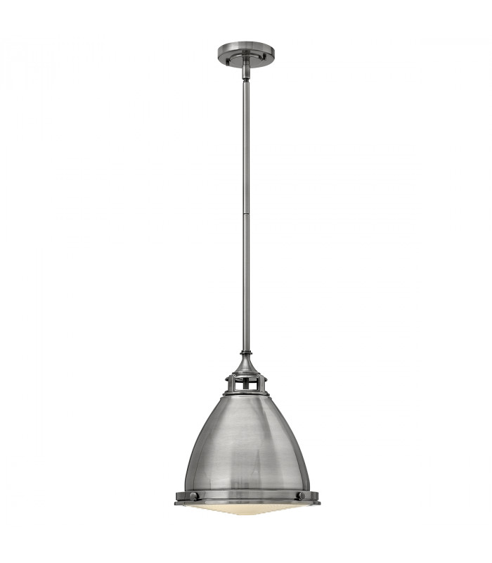 Amelia 1 Light Medium Dome Ceiling Pendant Polished Antique Nickel E27-1