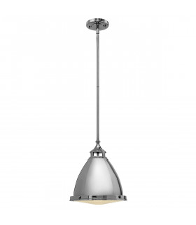 Amelia 1 Light Medium Dome Ceiling Pendant Polished Nickel E27