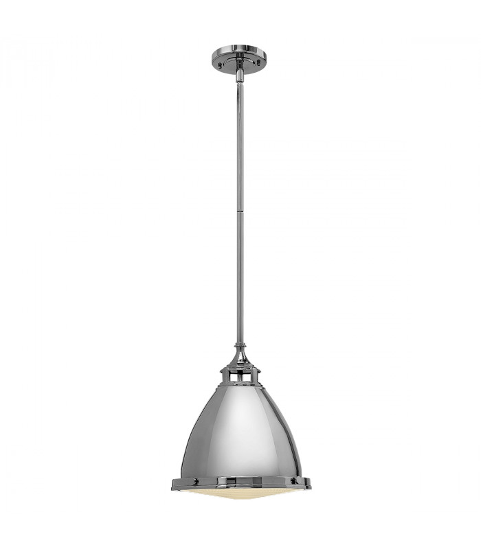 Amelia 1 Light Medium Dome Ceiling Pendant Polished Nickel E27