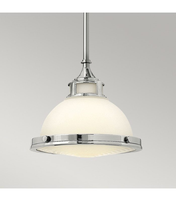 Amelia 1 Light Dome Ceiling Mini Pendant Chrome E27-3