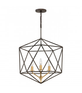 Astrid 3 Light Cage Pendant Chandelier Metallic Matte Bronze-1