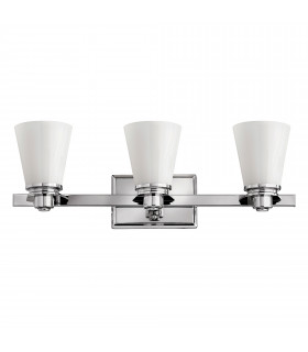 Avon 3 Light Bathroom Over Mirror Wall Light Polished Chrome IP44 G9
