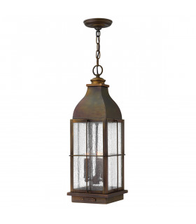 Hinkley Bingham Chain Box Hanging Lantern 3x E14 Light Sienna
