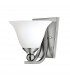 Bolla 1 Light Wall Light Brushed Nickel Glass Shade E27-1