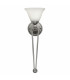 Bolla 1 Light Wall Light Brushed Nickel Glass Shade E27-1