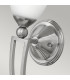 Bolla 1 Light Wall Light Brushed Nickel Glass Shade E27-2
