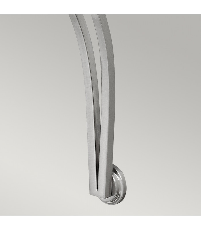 Bolla 1 Light Wall Light Brushed Nickel Glass Shade E27-4