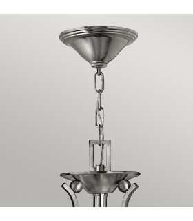 Bolla Multi Arm Chandelier 3 Light Brushed Nickel Finish E27-2