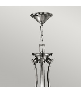 Bolla 9 Light Multi Arm Chandelier Brushed Nickel Finish E27-2