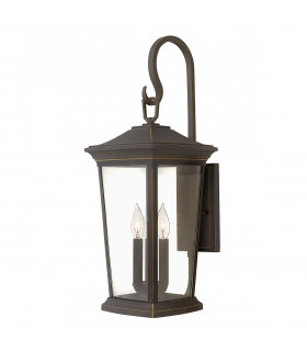 Bromley 3 Light Outdoor Large Wall Lantern Light Bronze IP44 E14-1