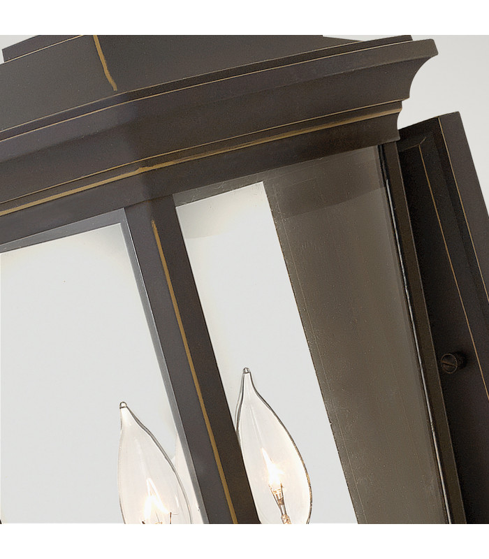 Bromley 3 Light Outdoor Large Wall Lantern Light Bronze IP44 E14-3