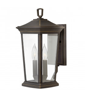 Bromley 2 Light Outdoor Medium Wall Lantern Light Bronze IP44 E14-1