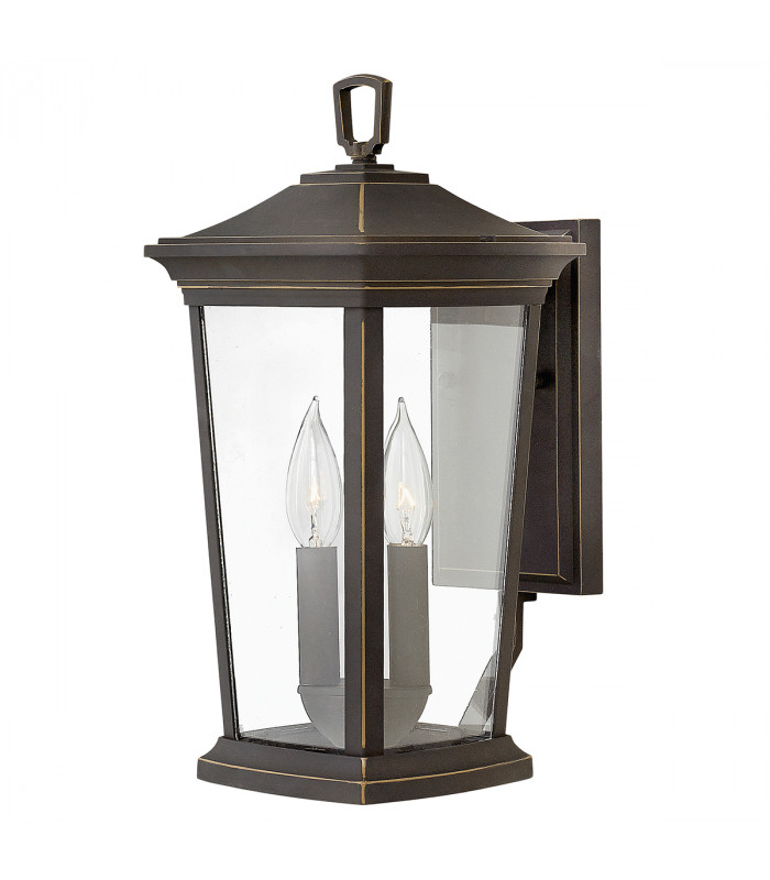 Bromley 2 Light Outdoor Medium Wall Lantern Light Bronze IP44 E14-1