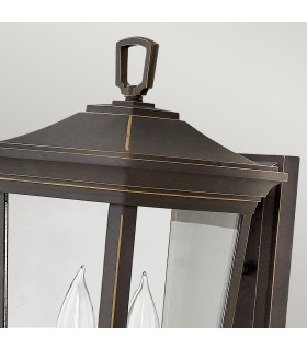 Bromley 2 Light Outdoor Medium Wall Lantern Light Bronze IP44 E14-2